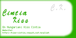 cintia kiss business card